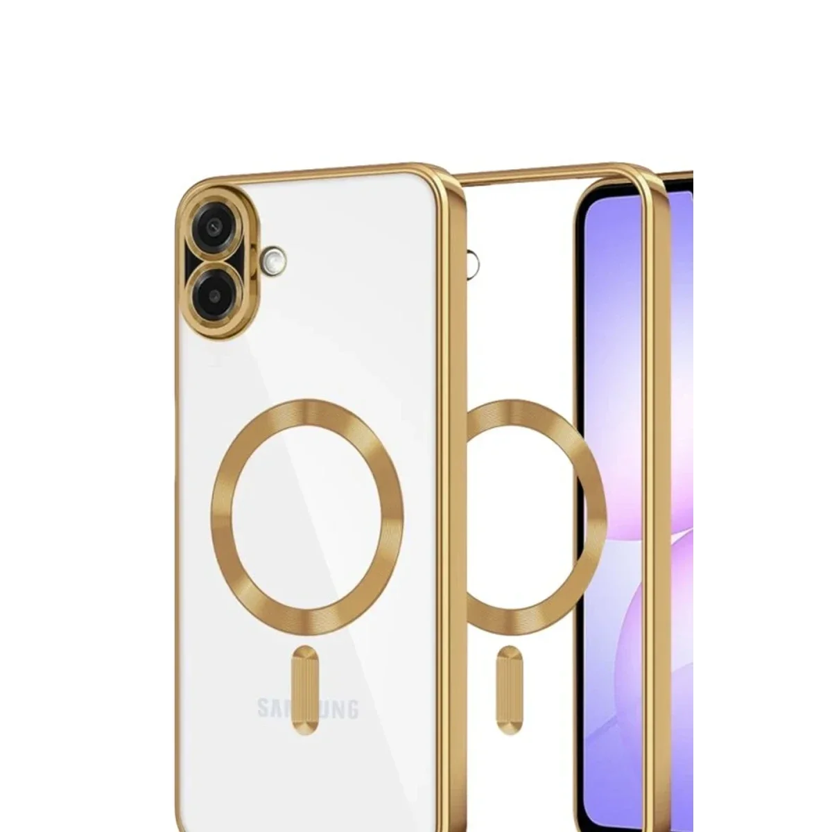 Samsung Galaxy A07 4G Kross Magneticsafe Kapak - Gold görsel 2