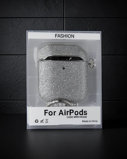 Apple Airpods 2 (2.nesil) Spell Simli Kılıf - Gümüş