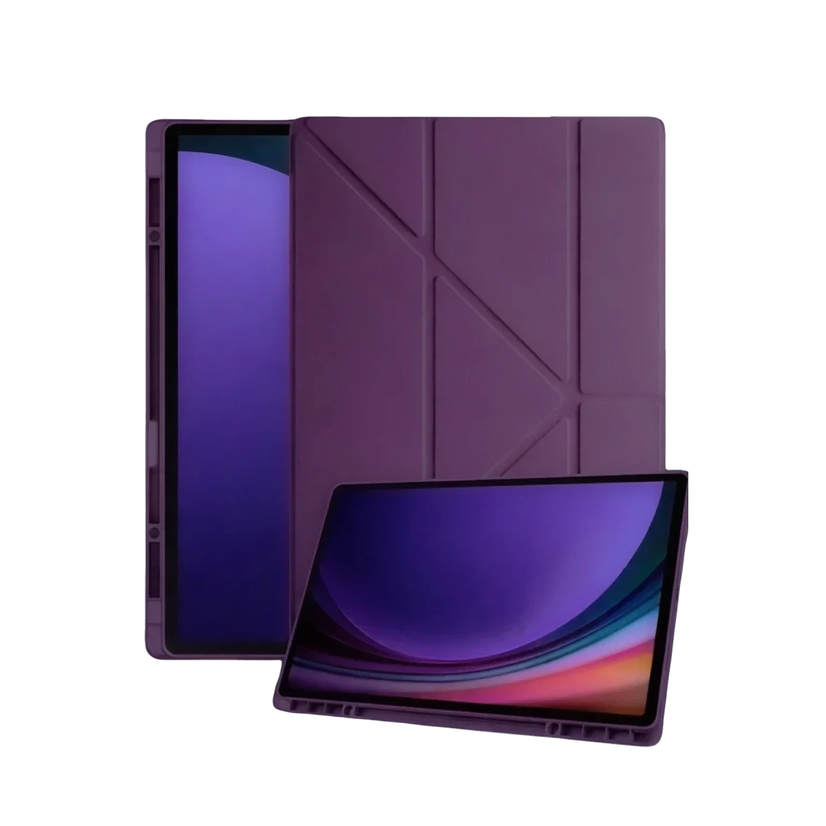 Samsung Galaxy Tab A11 Kalemlikli Mars Tablet Kılıfı - Mürdüm