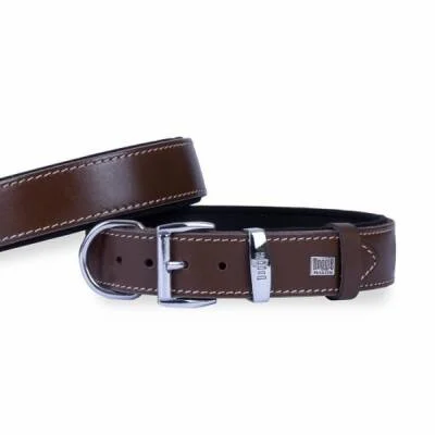Konfor Deri Köpek Boyun Tasması Kahverengi 3,5x52 60 Cm