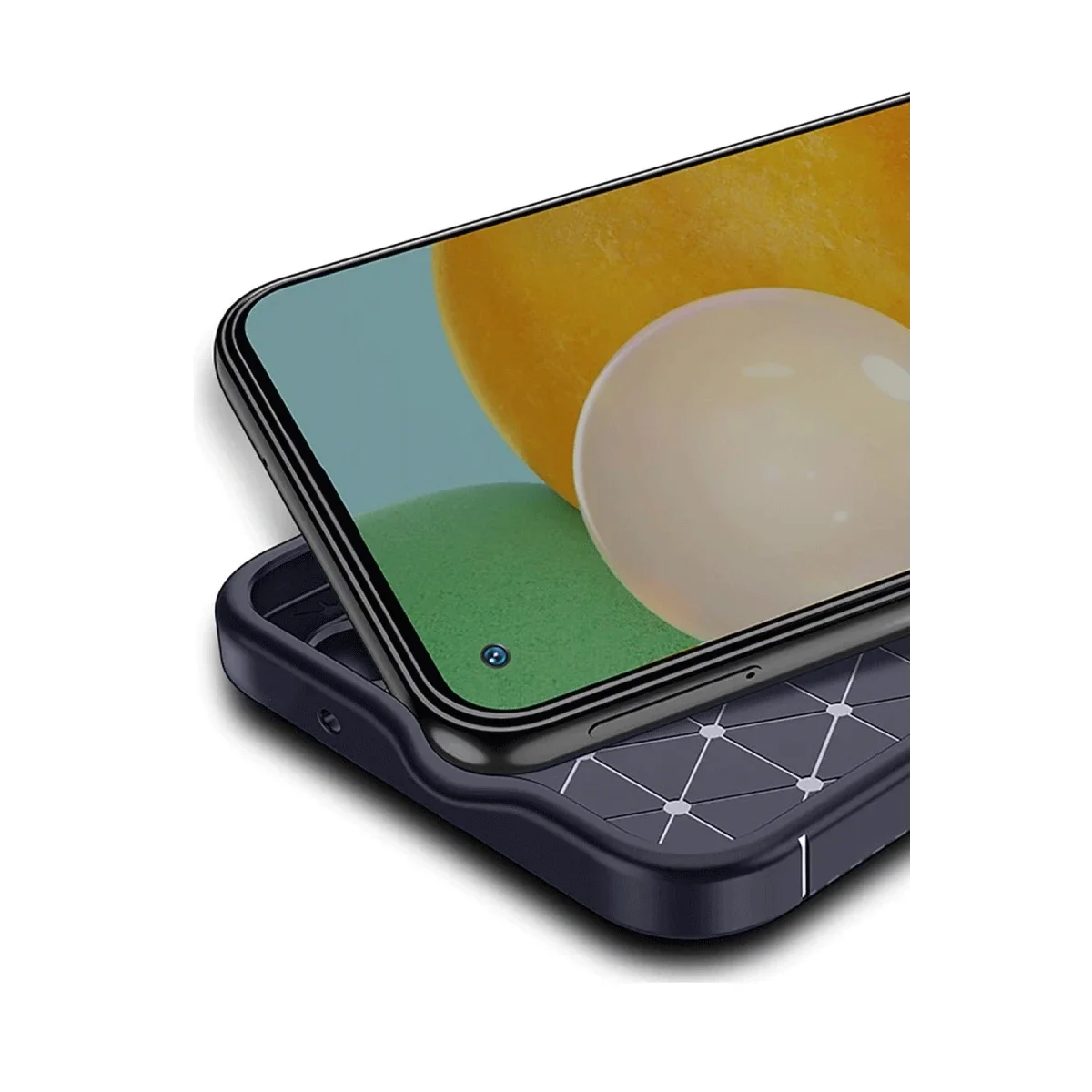 Xiaomi Redmi Note 14 Pro 4G Kılıf Auto Focus Karbon Kapak - Lacivert görsel 4