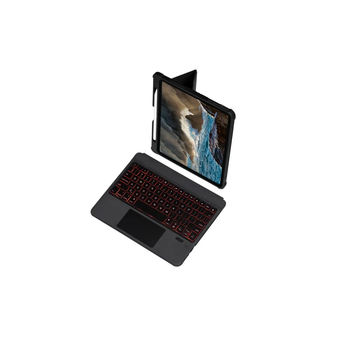 Apple T5209d İpad Pro 12.9 (2021) Kılıf İnter Ledli Klavyeli Tablet Kılıfı - Siyah görsel 7