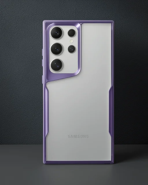 Samsung Galaxy S25 Ultra Kılıf Boyi Silikon Kapak - Derin Mor