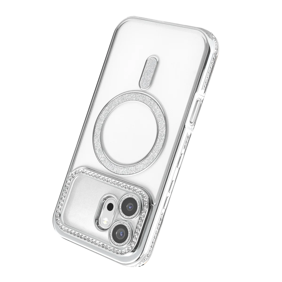 Huawei Honor 600 Joke Simli Magneticsafe Kılıf - Gümüş görsel 3
