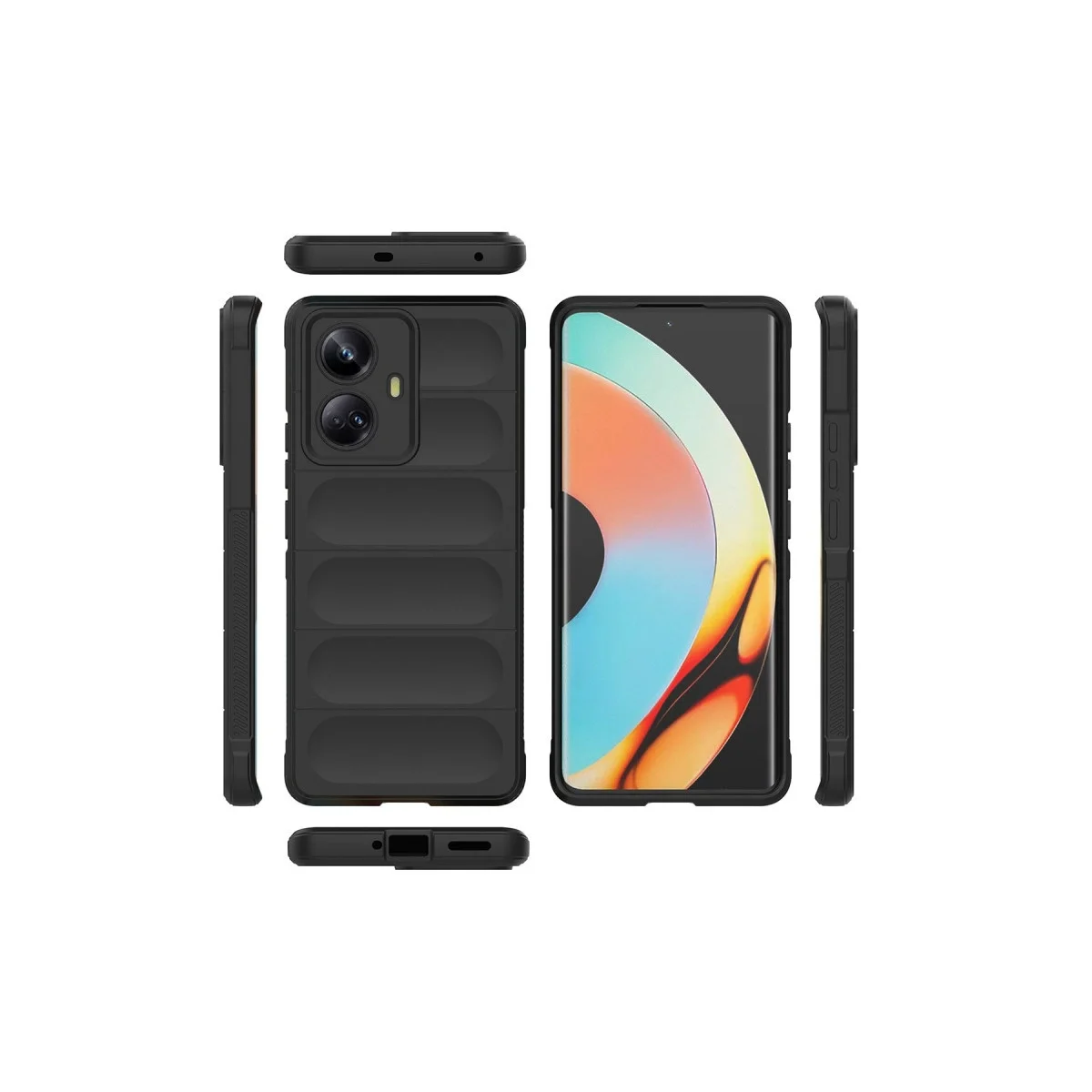 Realme 10 Pro 5g Kılıf Optimum Silikon - Siyah görsel 3