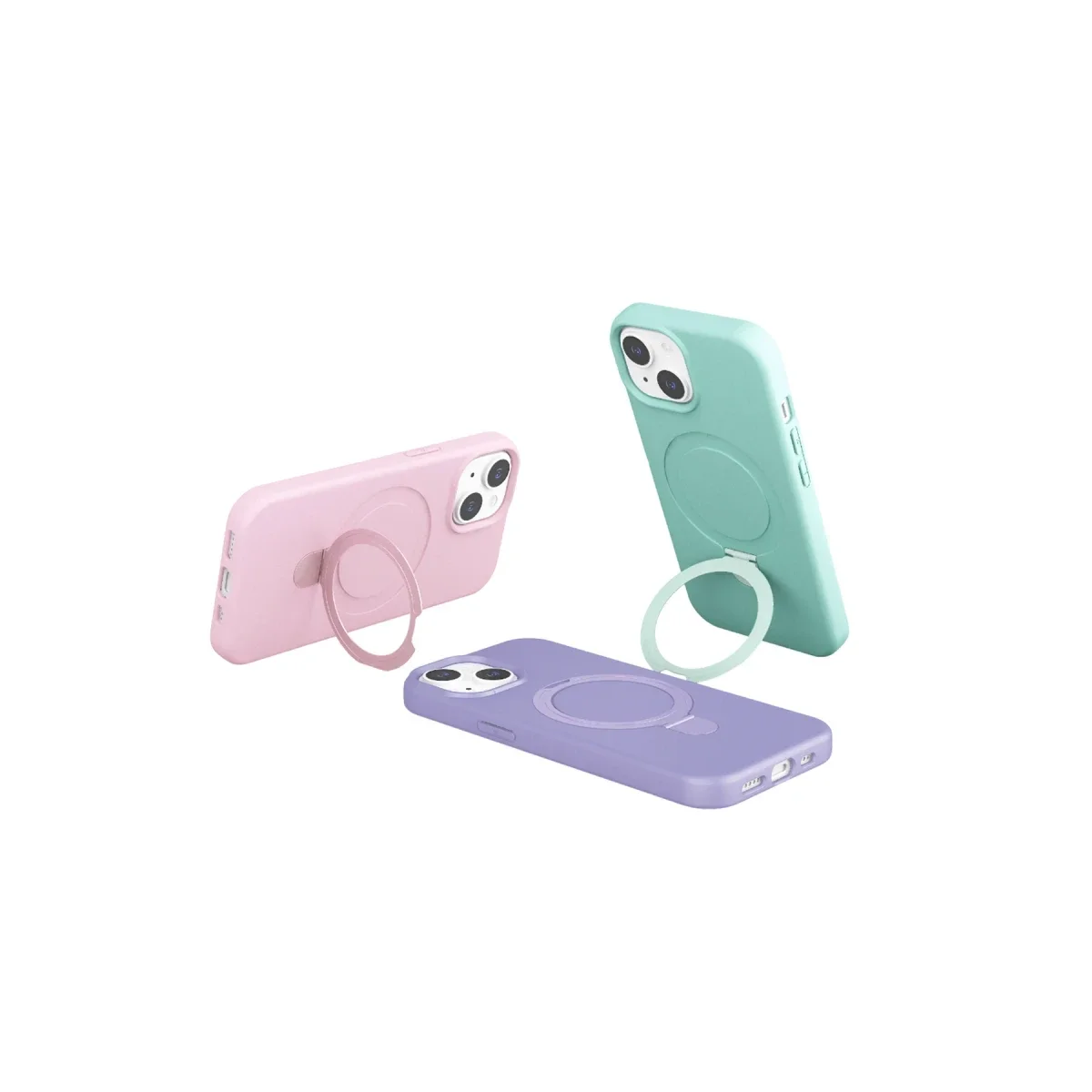 Apple iPhone 14 Regal Magsafe Standlı Kapak - Derin Mor görsel 5