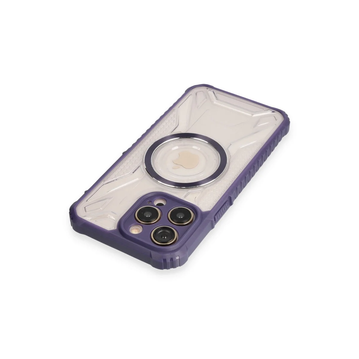 Apple İphone 12 Pro Kılıf Prag Magneticsafe Kapak - Derin Mor görsel 3