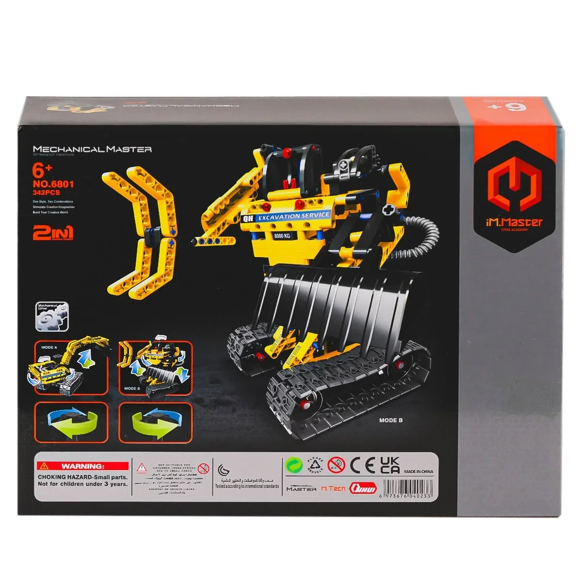 6801 IMM Mekanik Master Blokları Kepçe 2IN1 342 Parça görsel 2