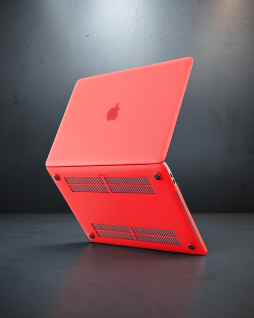 Apple Macbook Pro 13 2021 Macbook Buzlu Kapak - Kırmızı