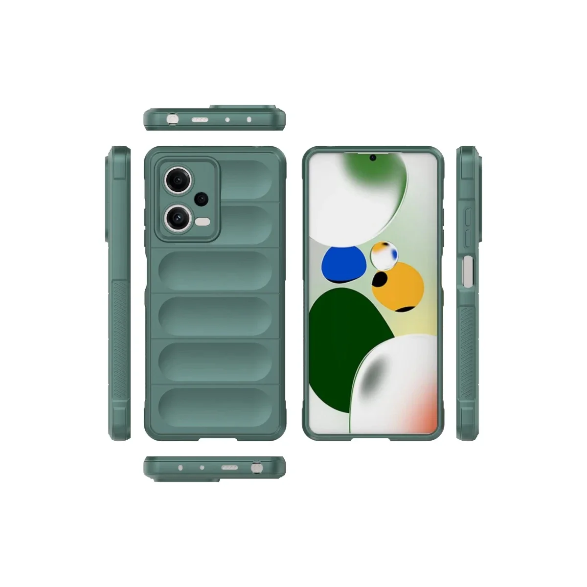 Xiaomi Poco X5 5G Kılıf Optimum Silikon - Koyu Yeşil görsel 3