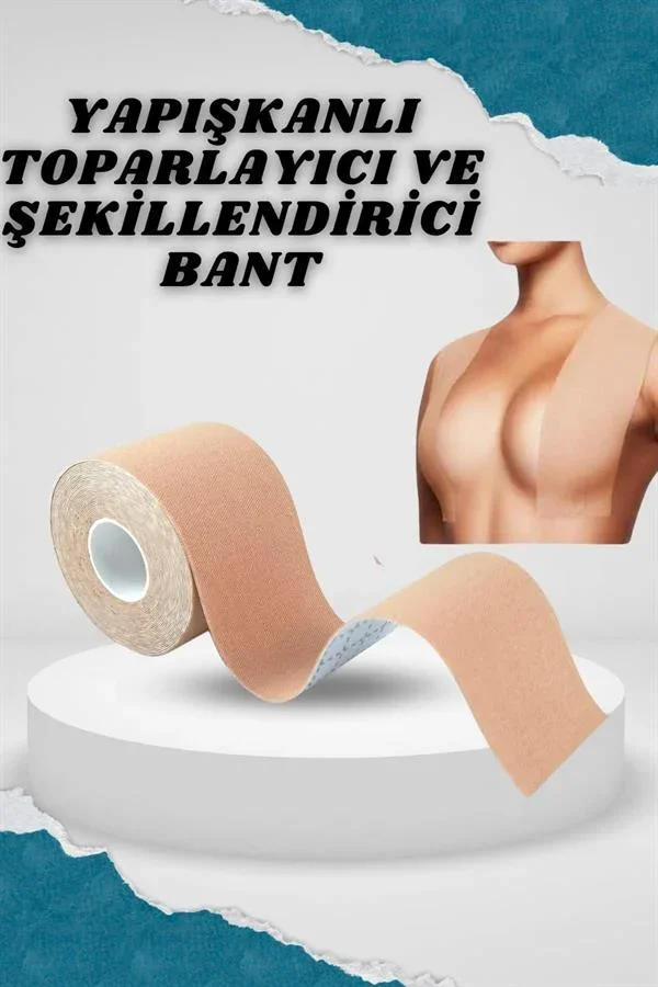 Toparlayıcı Göğüs Bandı Şekillendirici Ten Rengine Uygun Esnek Hassas Ciltlere Uygun görsel 2