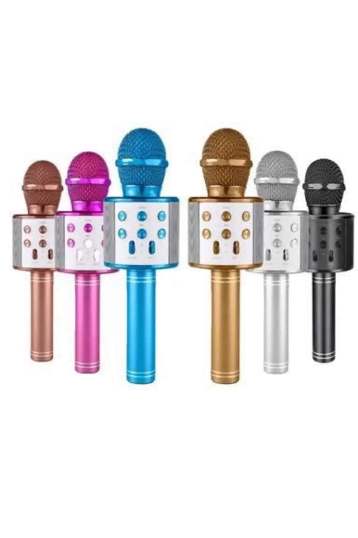 Bluetooth Hoparlör USB AUX SD Kart Kaoroke krofon Uzun Pil Ömrü görsel 5