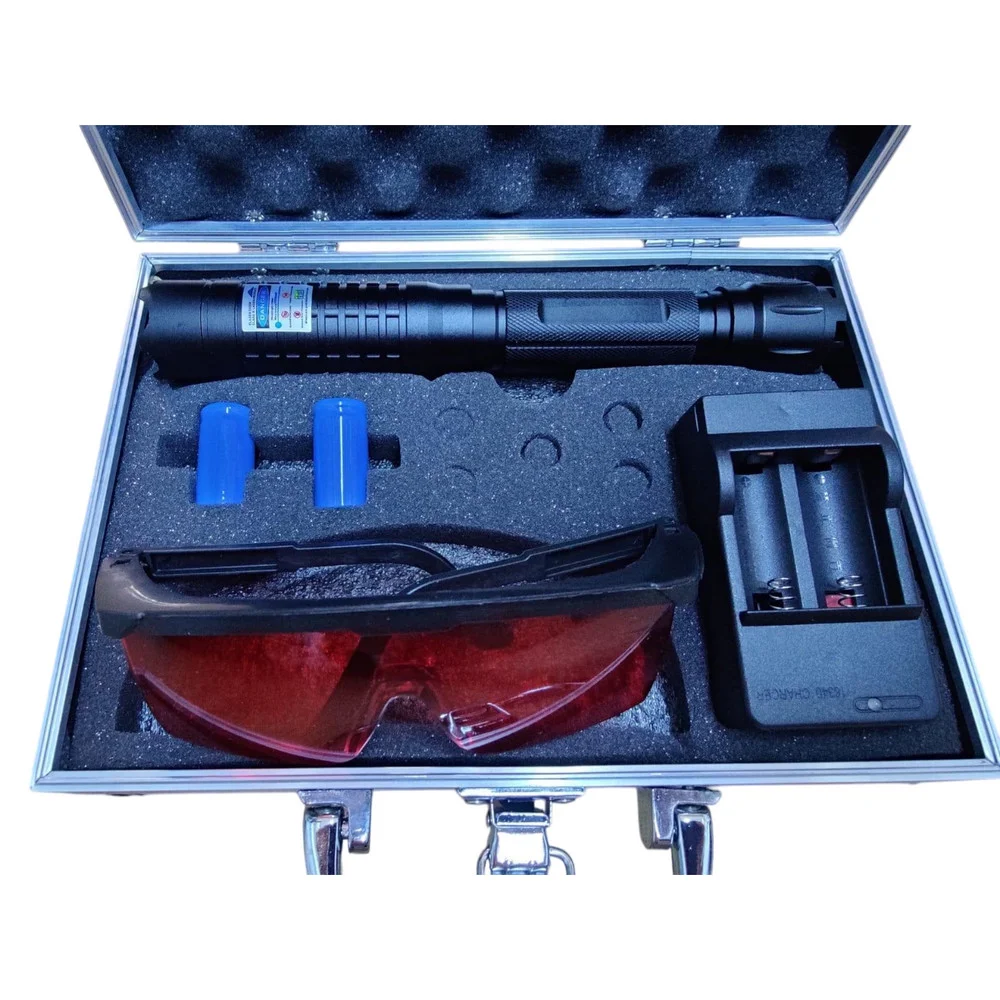 Uzun Mesafeli 450nm Yakıcı Şarjlı Mavi Lazer Pointer görsel 3