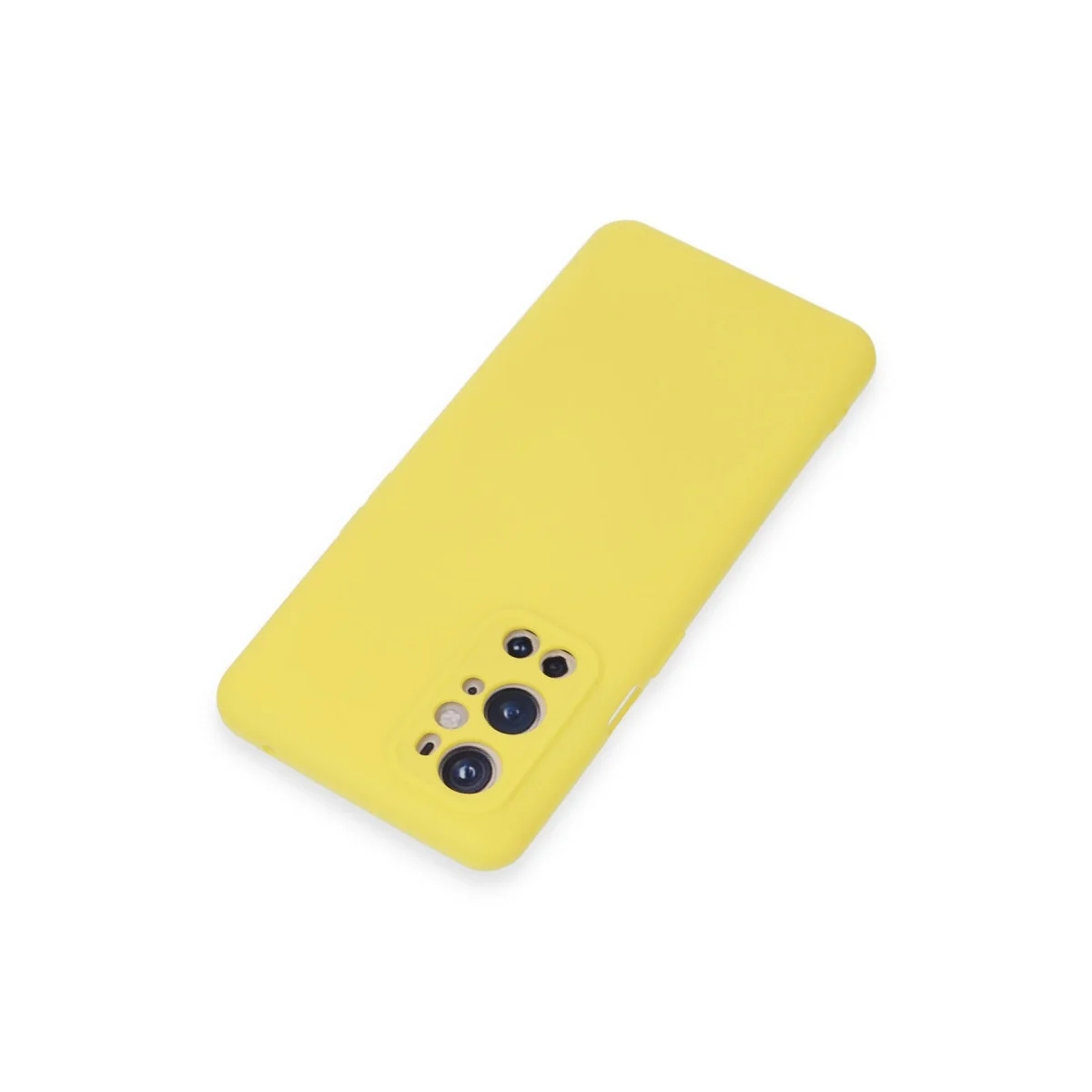 One Plus 9 Pro Kılıf Nano İçi Kadife Silikon - Sarı görsel 2