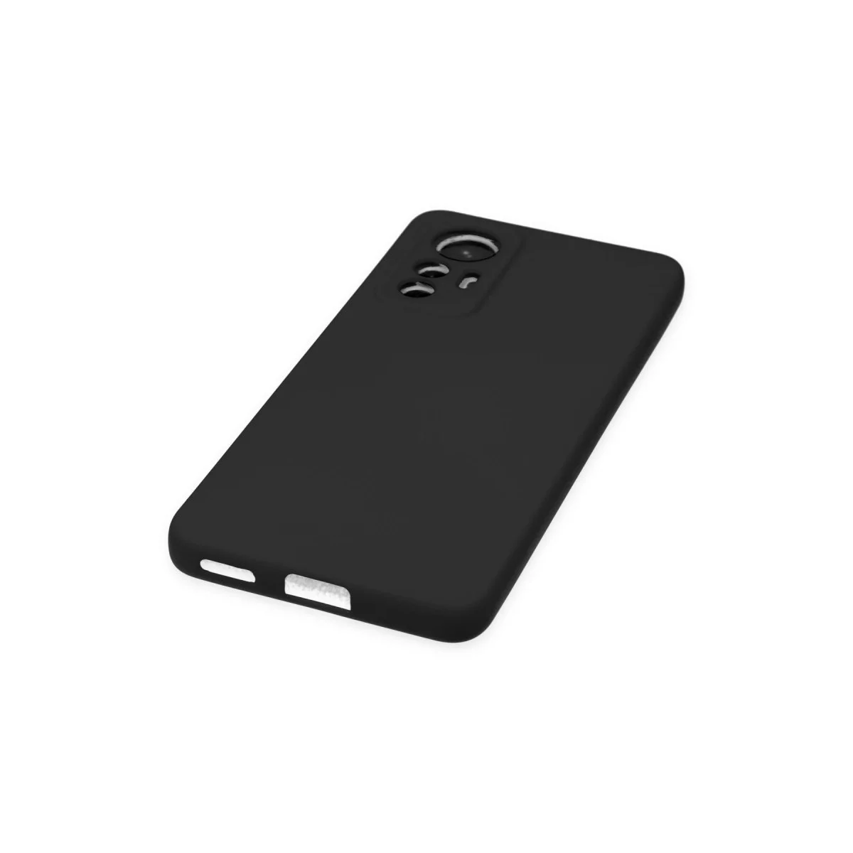 Xiaomi Mi 12 Lite Kılıf Nano İçi Kadife Silikon - Siyah görsel 5