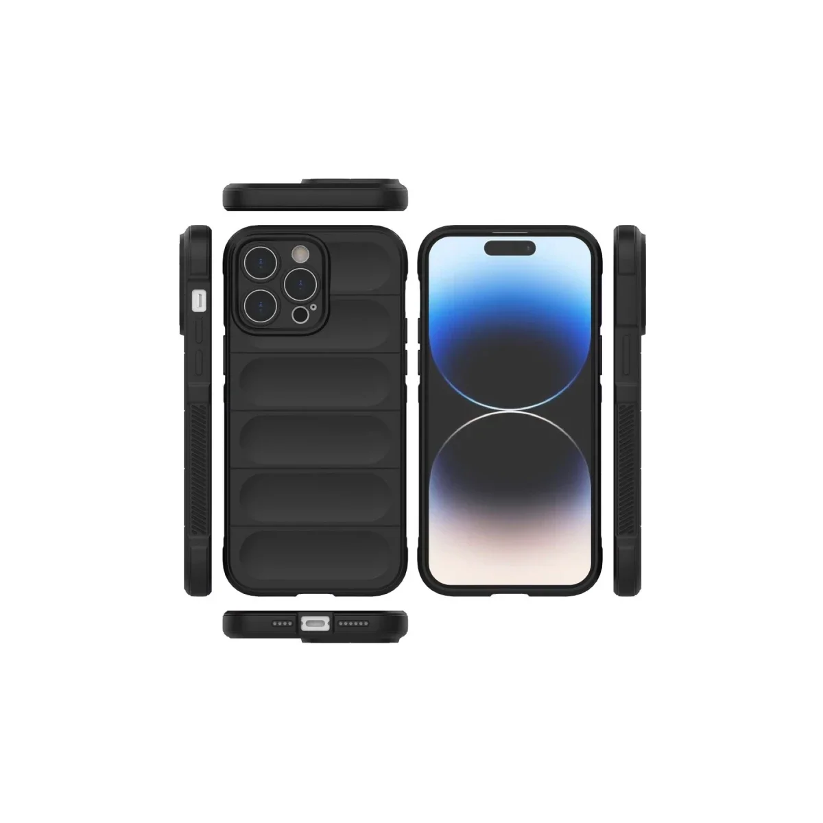Apple iPhone 14 Pro Max Kılıf Optimum Silikon - Siyah görsel 3