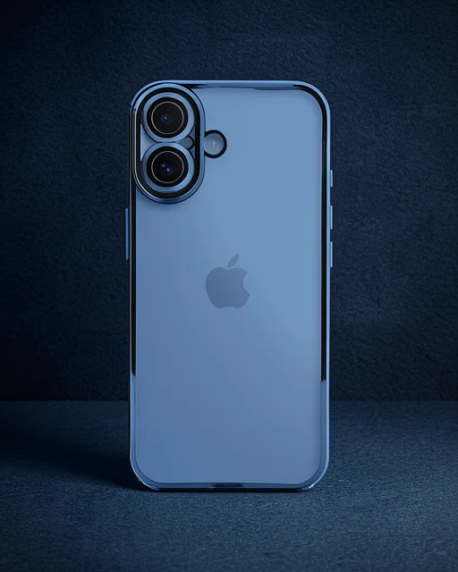 Apple İphone 16 Plus Kılıf Razer Lensli Silikon - Açık Mavi