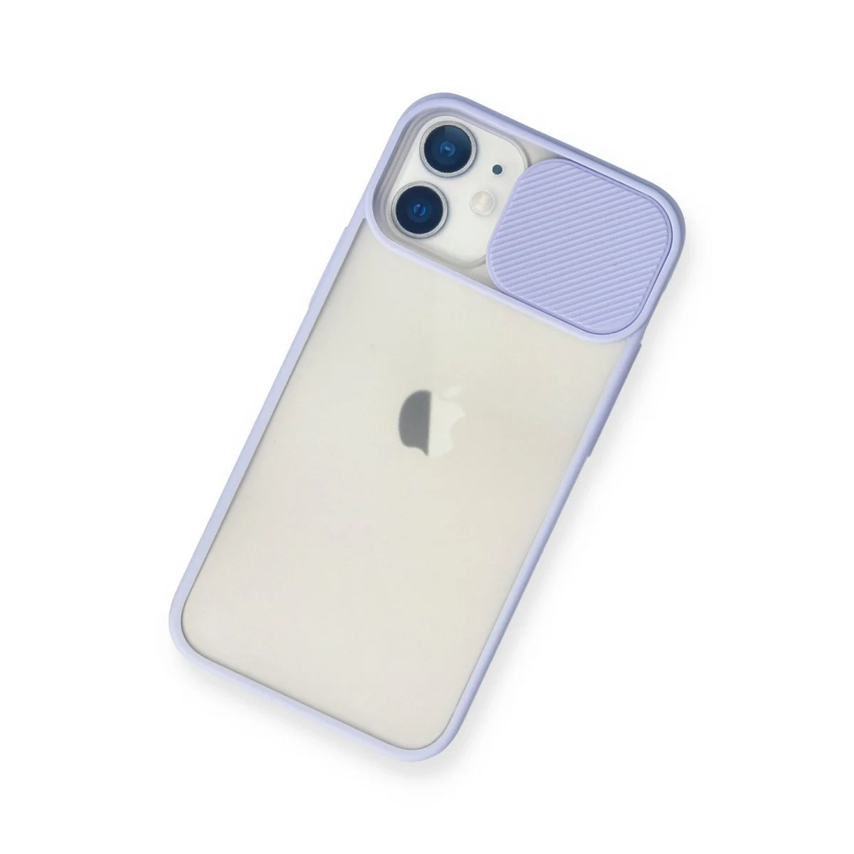 Apple İphone 11 Kılıf Palm Buzlu Kamera Sürgülü Silikon - Lila görsel 3