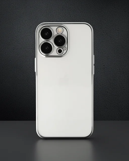 Apple İphone 14 Pro Kılıf Razer Lensli Silikon - Gümüş