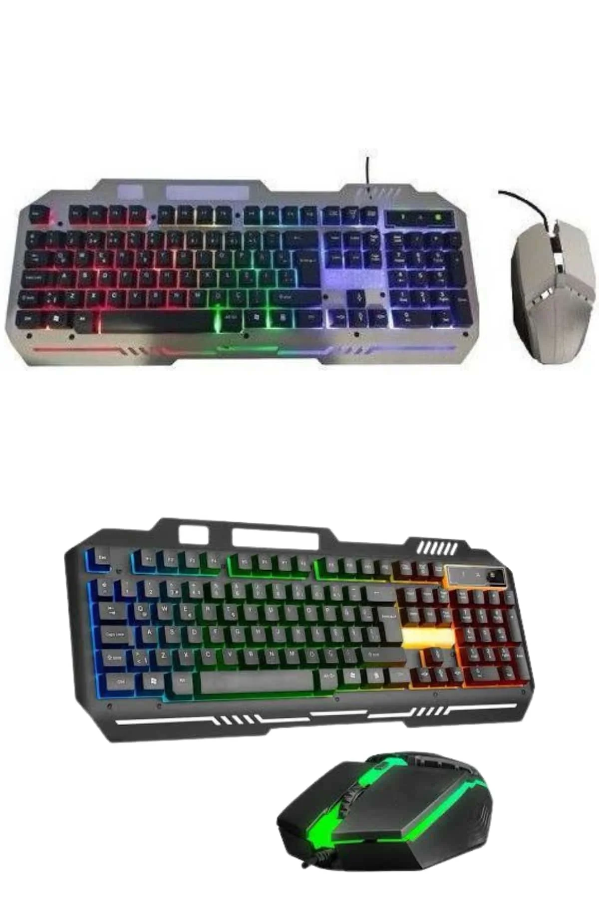 RGB Işıklı Gang Oyuncu Klavye Q Klavye Mouse Hediyeli görsel 4