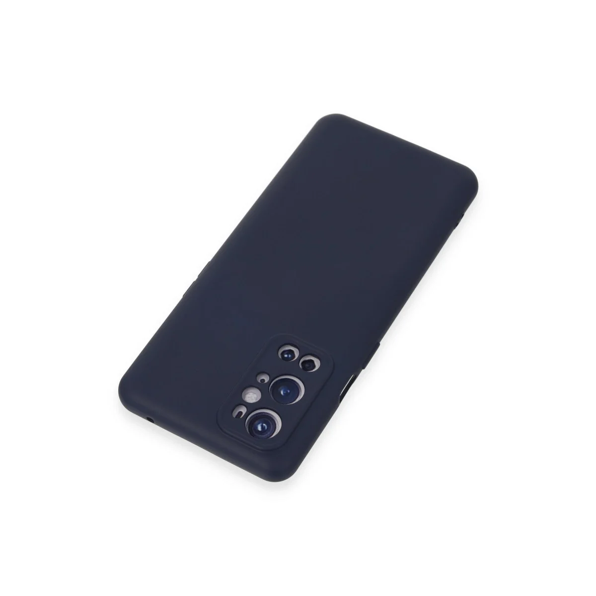 One Plus 9 Pro Kılıf Nano İçi Kadife Silikon - Lacivert görsel 3