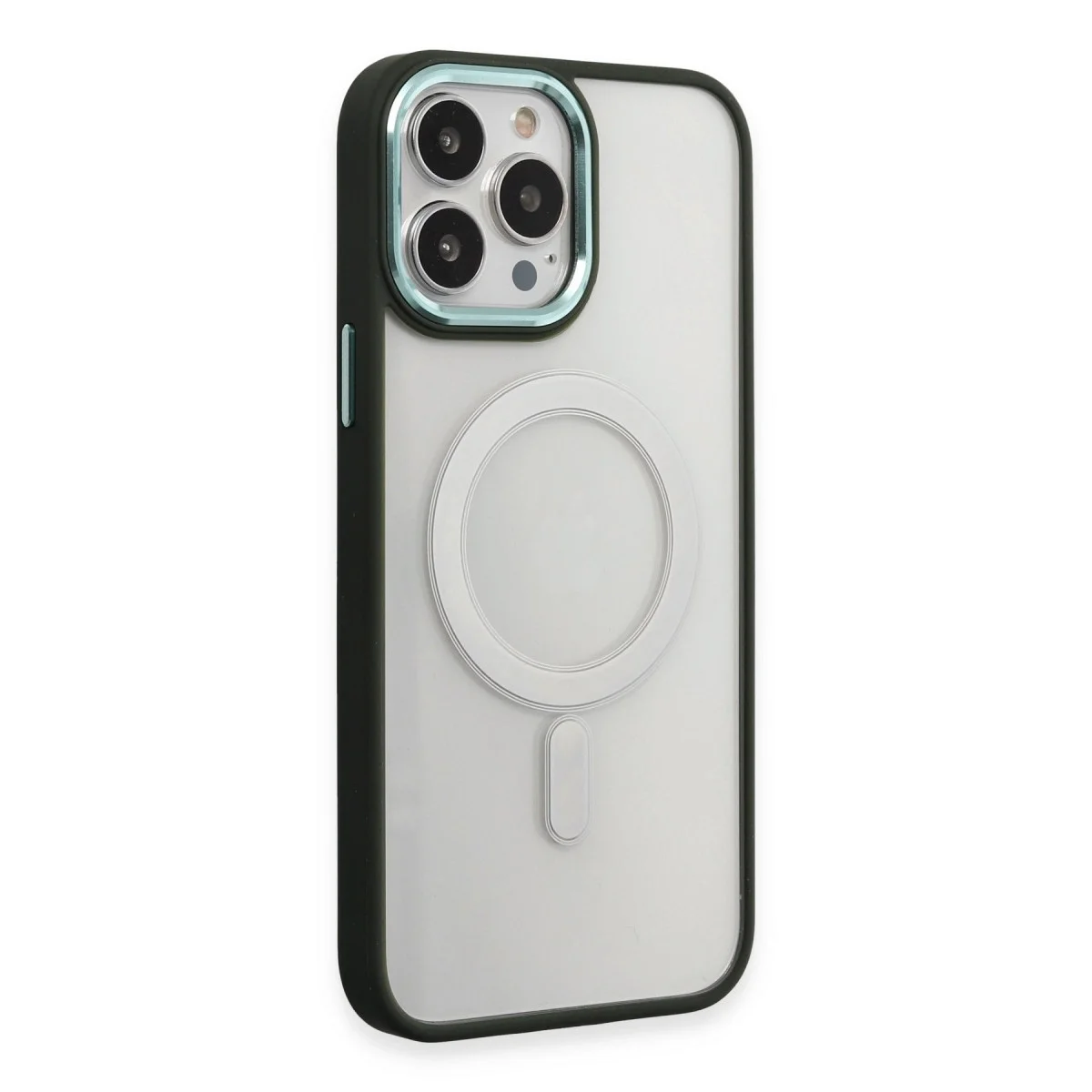 Apple İphone 15 Pro Max Kılıf Room Magneticsafe Silikon - Köknar Yeşili
