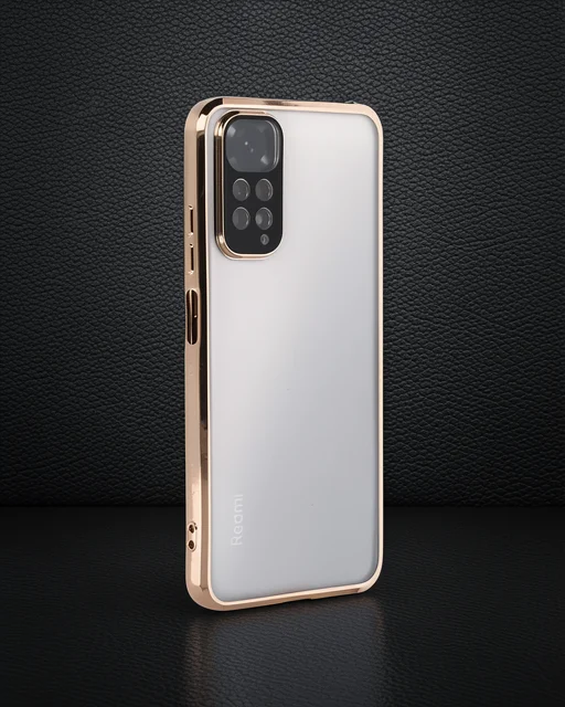 Xiaomi Redmi Note 11 Kılıf Razer Lensli Silikon - Gold