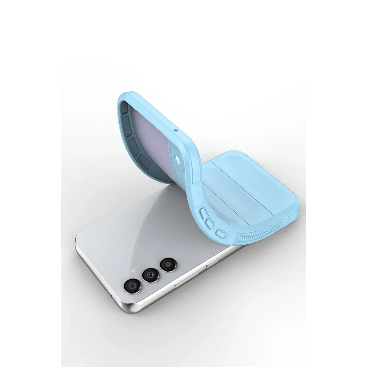 Samsung Galaxy A15 4G Kılıf Optimum Silikon - Sky Blue görsel 5