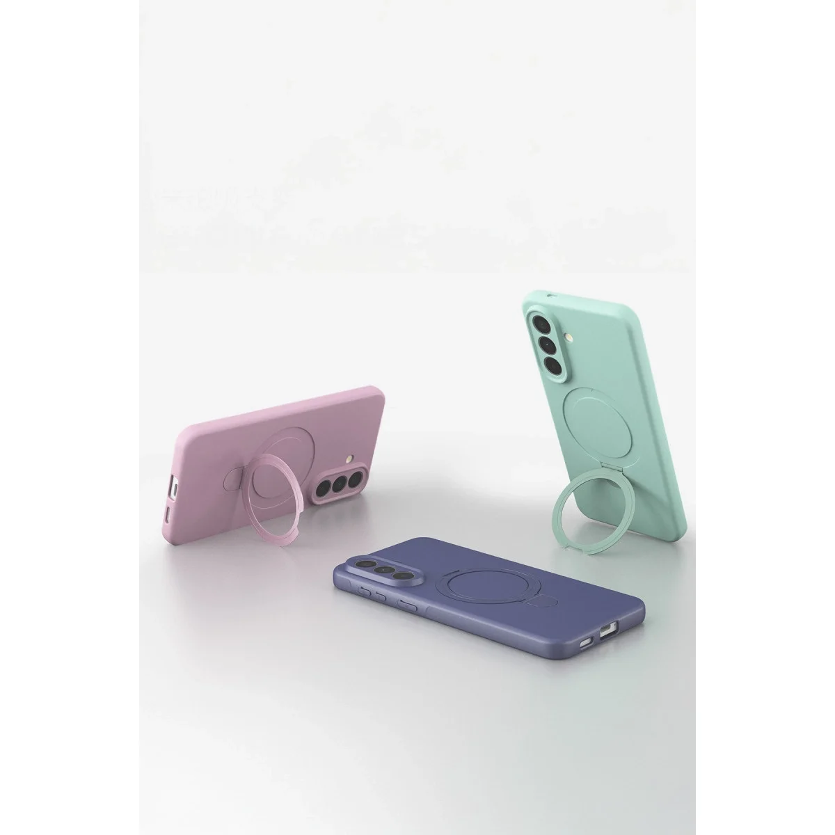 Samsung Galaxy A57 5g Regal Magsafe Standlı Kapak - Su Yeşili görsel 4