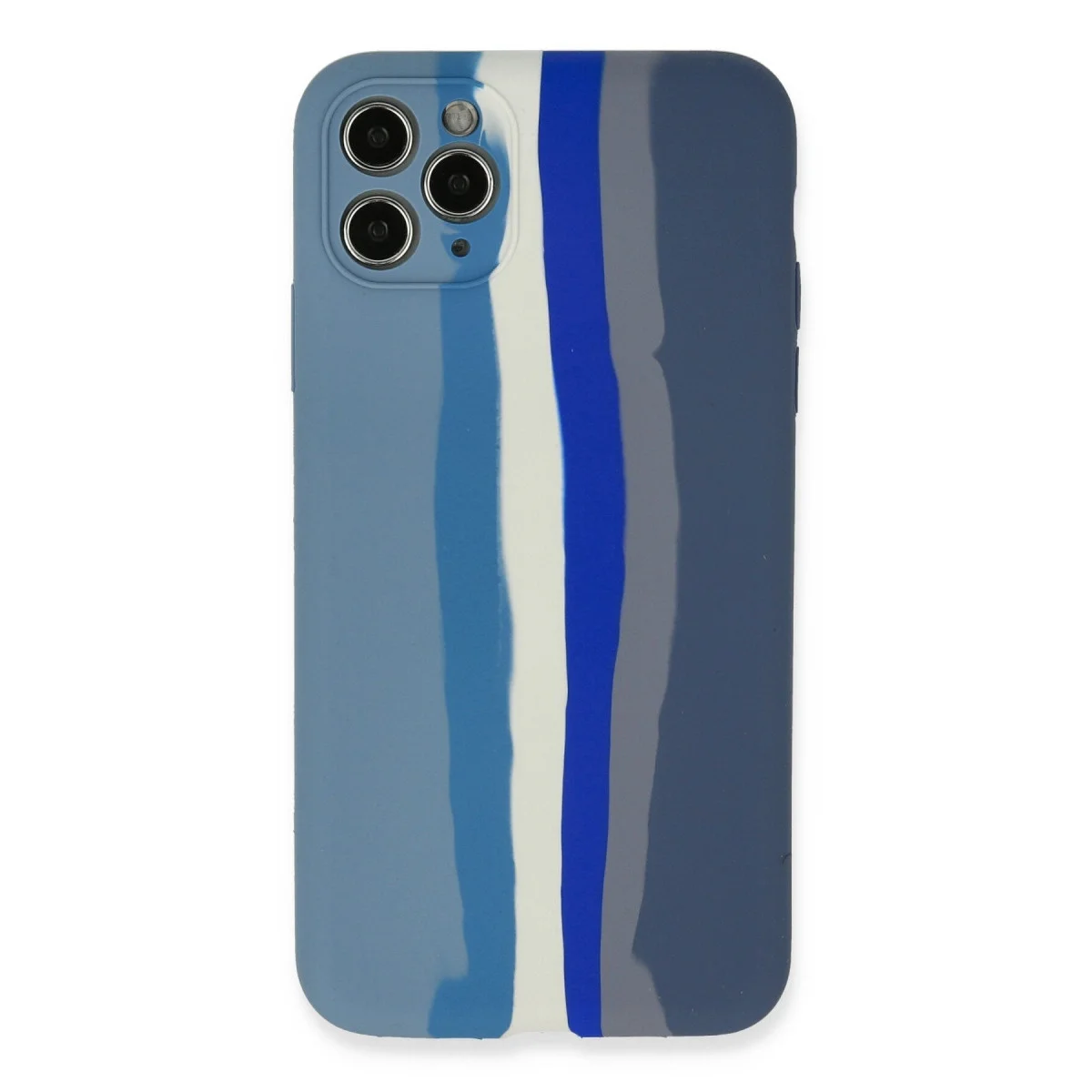 Apple İphone 11 Pro Kılıf Ebruli Lansman Silikon - Mavi-gri
