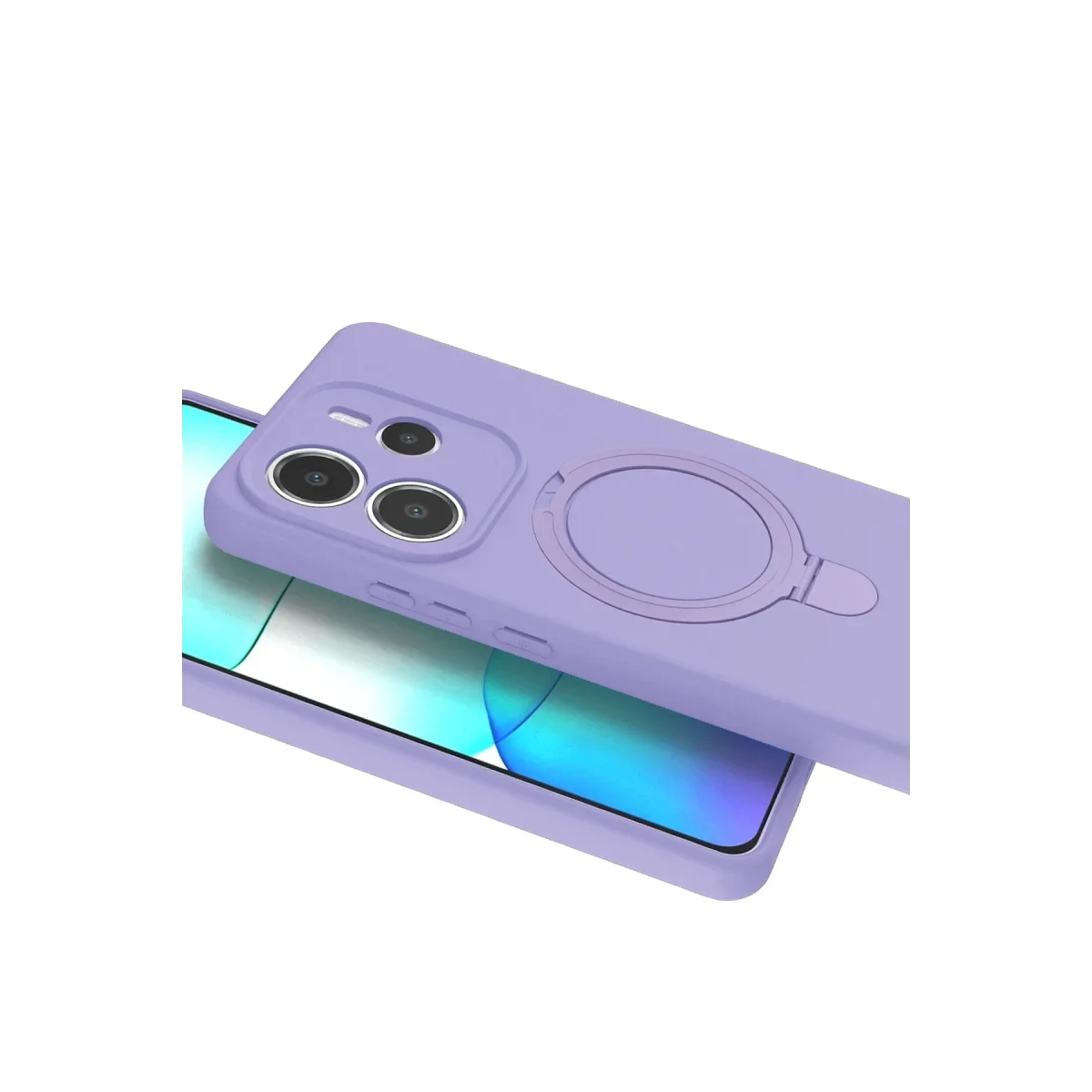 Xiaomi Redmi Note 14 4G Regal Magsafe Standlı Kapak - Lila görsel 3