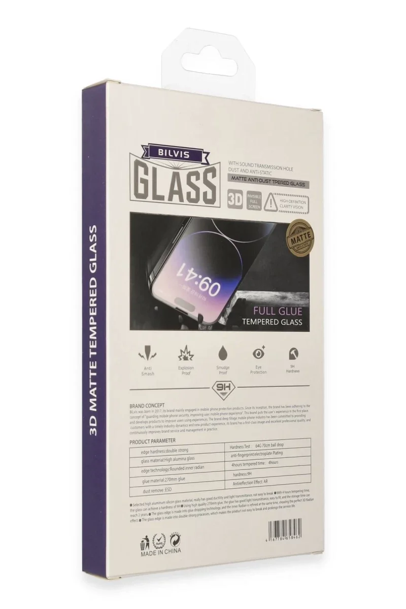 Apple iPhone 14 Pro Max Bilvis 3D Mat Cam Ekran Koruyucu görsel 2