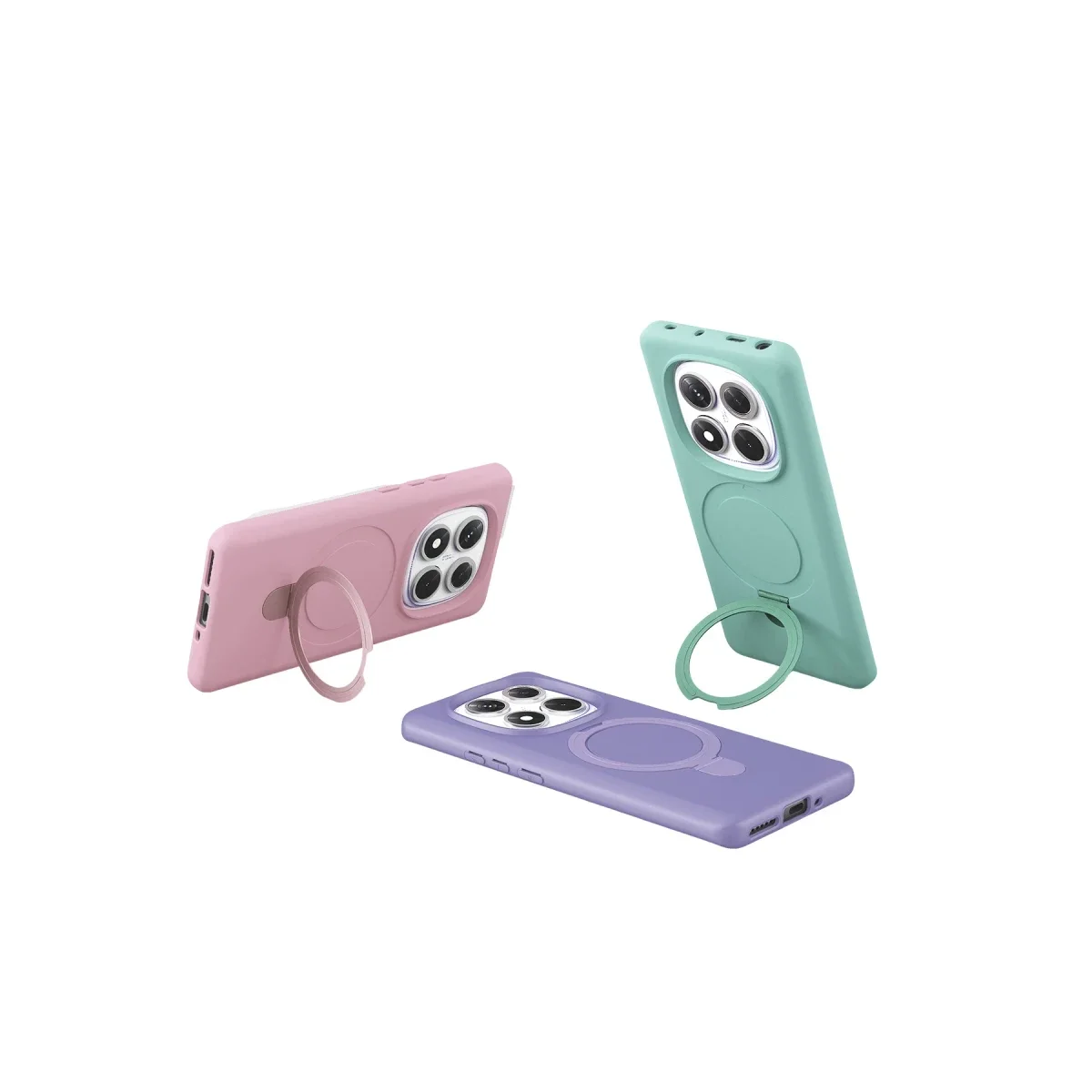 Xiaomi Redmi Note 14 Pro 4G Regal Magsafe Standlı Kapak - Çöl Titanyum görsel 6
