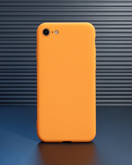 Apple İphone 7 Kılıf Nano İçi Kadife Silikon - Turuncu