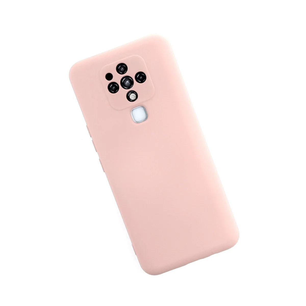Tecno Camon 16 Kılıf Nano İçi Kadife Silikon - Pudra görsel 2