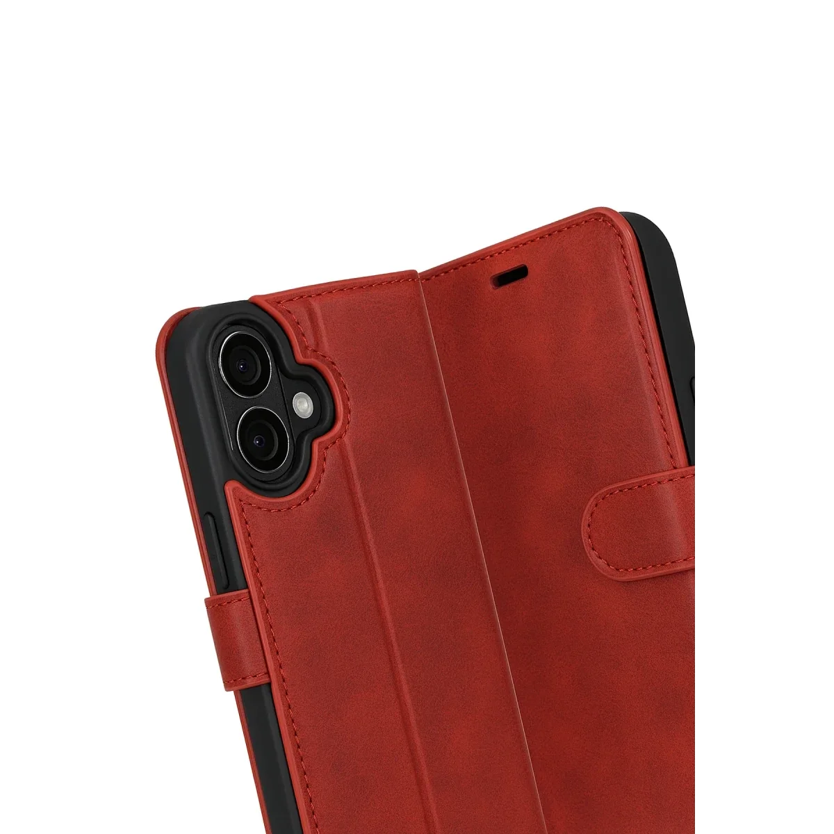 Apple iPhone 17 Trend S Plus Kapaklı Kılıf - Kırmızı görsel 3