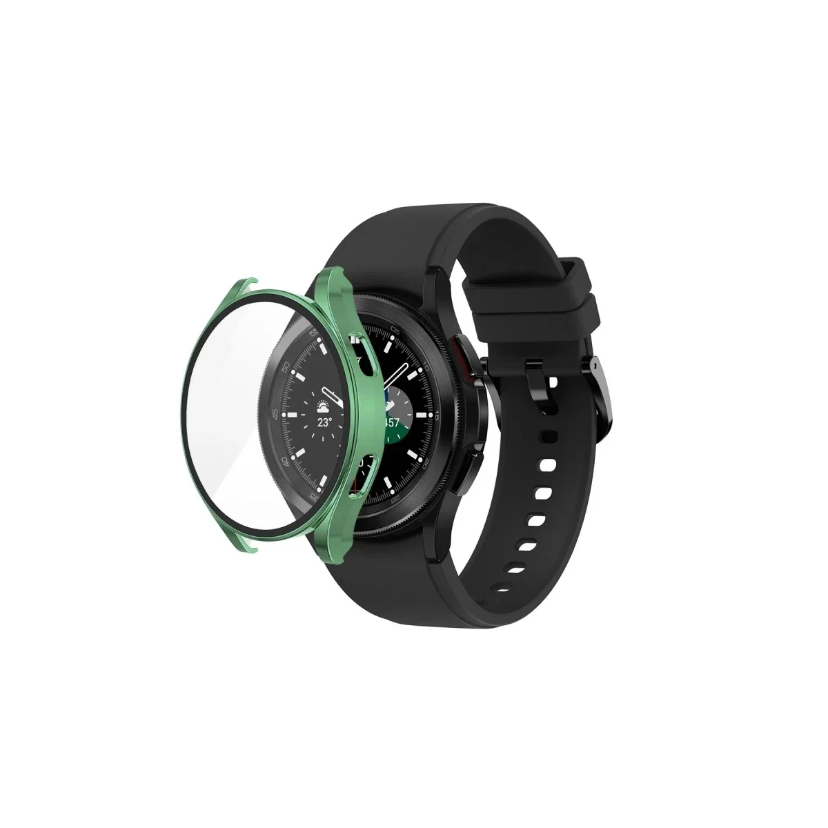 Watch 5 44mm Wall Camlı Kasa Ekran Koruyucu - Koyu Yeşil görsel 2