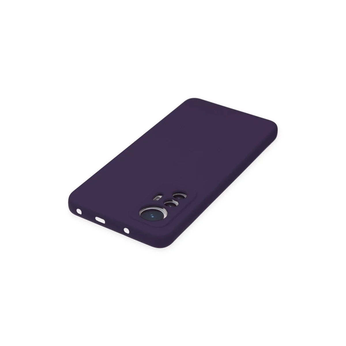 Xiaomi Mi 12 Lite Kılıf Nano İçi Kadife Silikon - Mor görsel 4