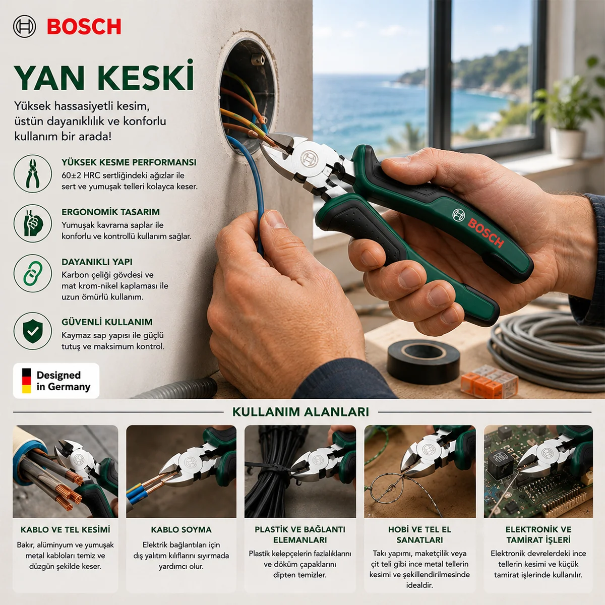 160 mm Yan Keski - Ergonomik Sap görsel 3