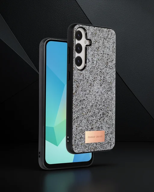 Onegif Samsung Galaxy A16 5g Bright Simli Kapak - Gümüş