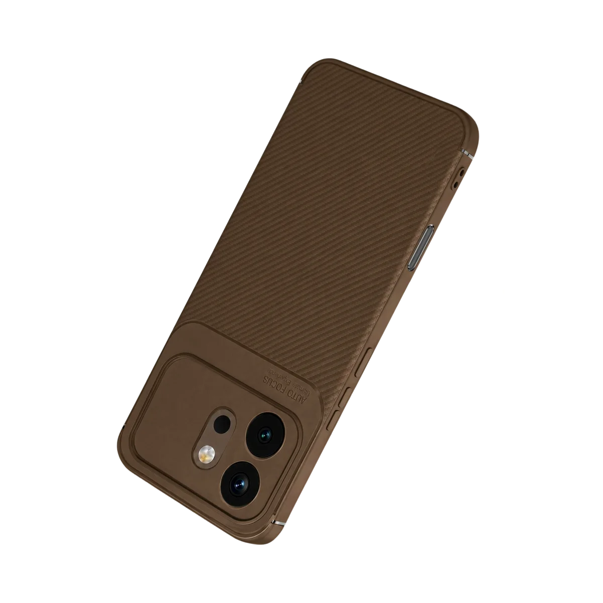 Huawei Honor 600 Auto Focus Karbon Kapak - Kahverengi görsel 3