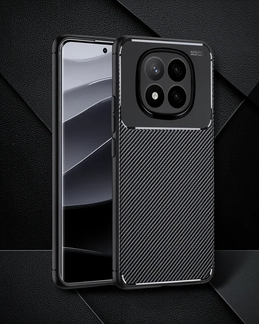 Xiaomi Redmi Note 14 Pro Plus Kılıf Auto Focus Karbon Kapak - Siyah
