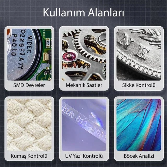 PM-26234 Dijital Macro Kameralı Profesyonel Tarci kroskop 500X Büyütme görsel 4