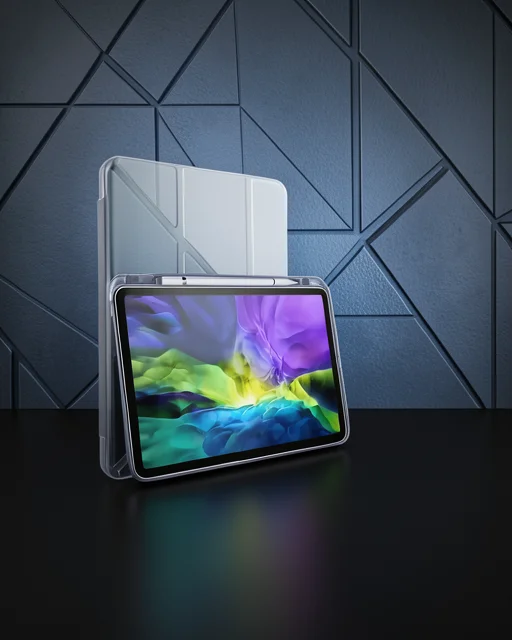 Apple İpad Pro 11 (2018) Kılıf Kalemlikli Mars Tablet Kılıfı - Lavender