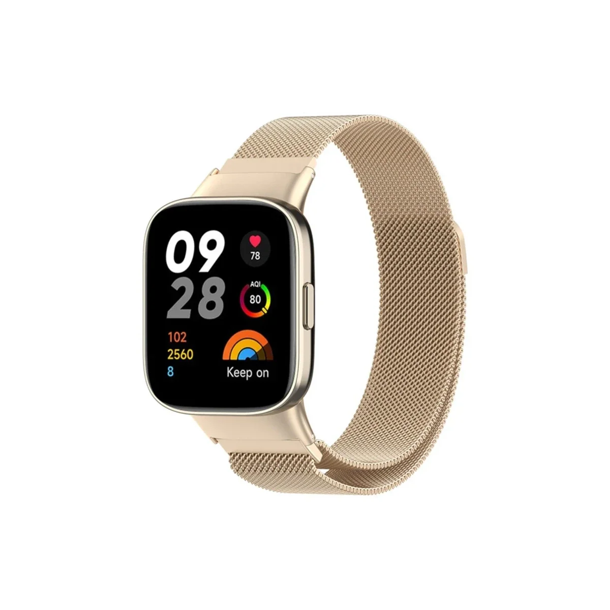 Xiaomi Redmi Watch 3 Metal Mıknatıslı Kordon - Metalik Gold