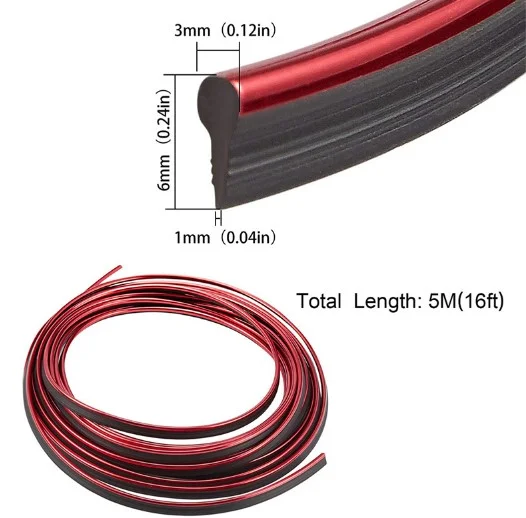 Araba Dekorasyon Şeridi 5 Metre Trim Şeridi görsel 2