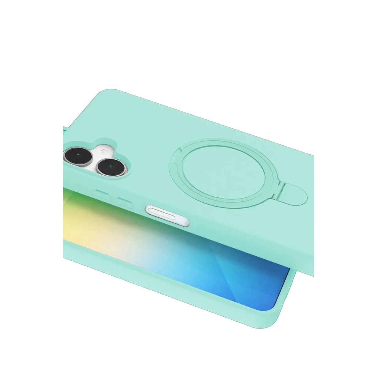 Samsung Galaxy A06 Regal Magsafe Standlı Kapak - Su Yeşili görsel 4