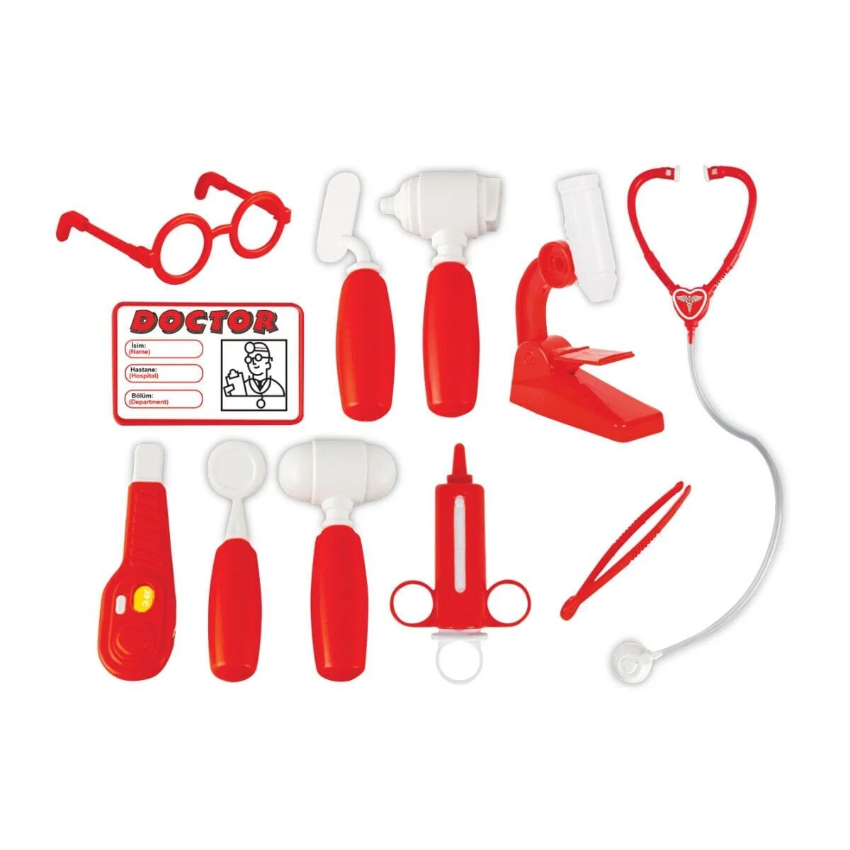 03 310 Doktor Seti Çantalı Kırmızı