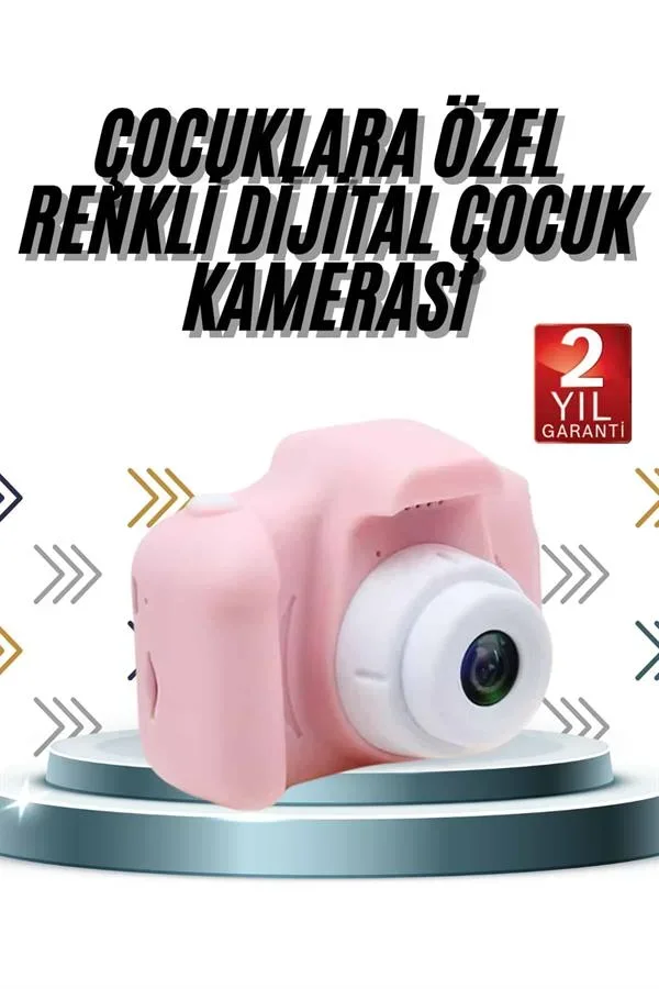 Çocuklara Özel Fotoğraf Ve Video Çeken ni Çok Renkli Fotoğraf Makinesi görsel 2