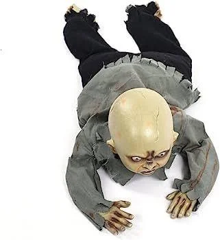 Sesli Işıklı ve Sensörlü Yerde Emekleyen Hareketli Bebek Hayalet Zombi Dekor 30x85 cm görsel 4